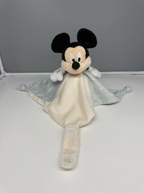 Primark Disney Babies Mickey Mouse Plush Lovey with attachment strap Retired HTF